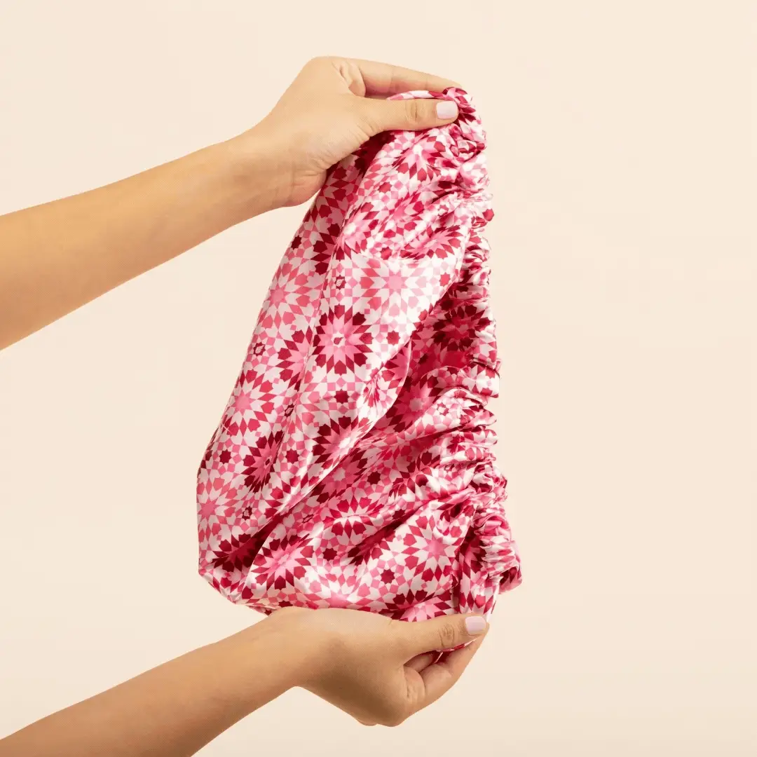 Reversible Satin Hair Bonnet Pink - Image 5